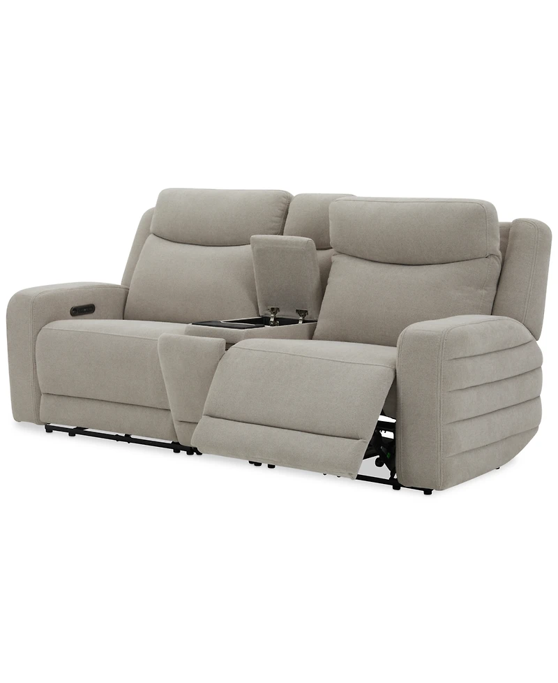 Kristyan3-Pc. Fabric Sofa with 2 Power Motion Chairs and Console, Exclusively at Macy's