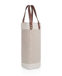 Legacy Pinot Jute Single Bottle Insulated Wine Tote Bag