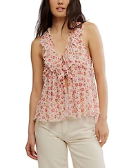 Free People Women's Fearless Tie-Front Knit Tank Top