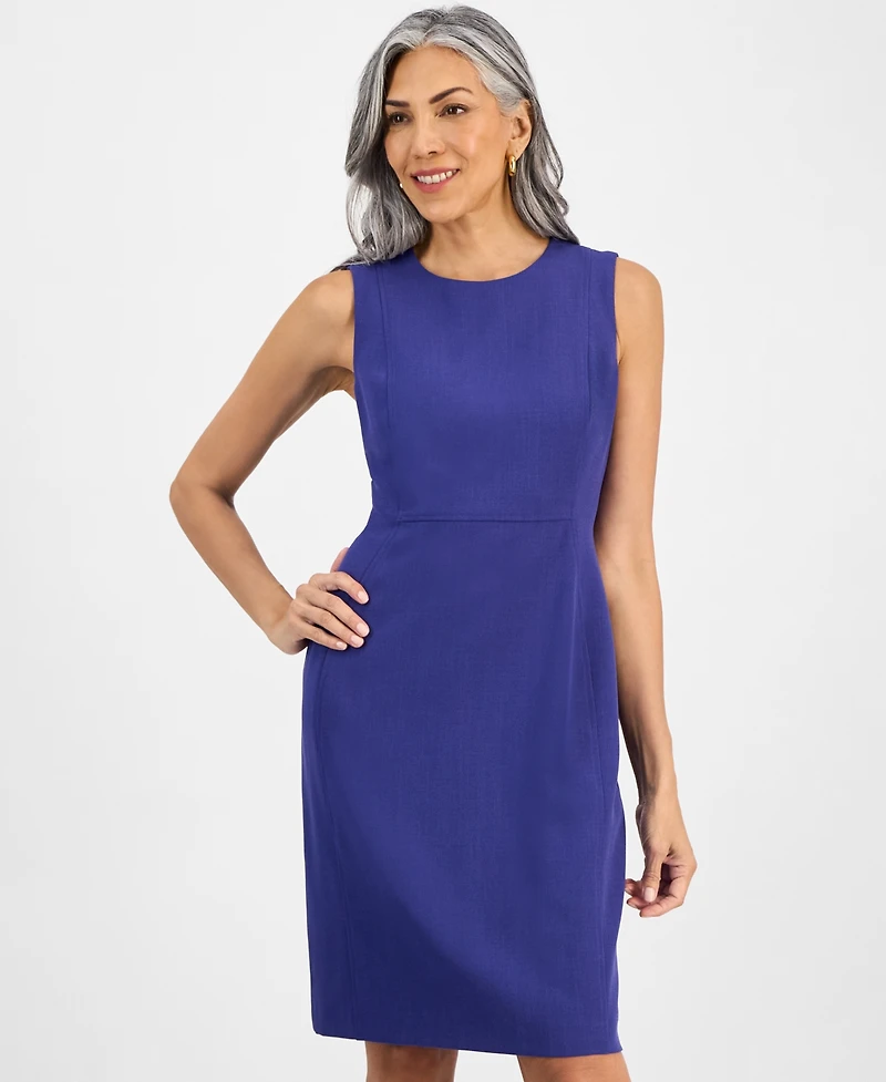 Kasper Women's Sleeveless Princess-Seam Sheath Dress