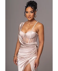 Jluxlabel Women's Anastacia Drape Maxi Dress