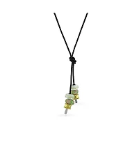 Bling Jewelry Smooth Black Leather Cord Necklace .925 Sterling Silver Tips 27 Inch