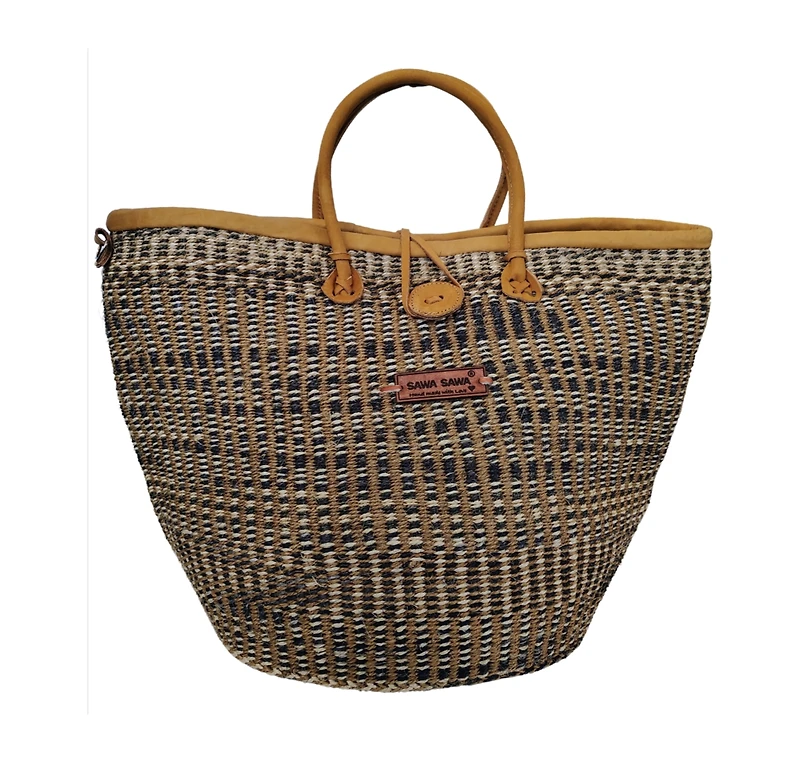Rooted Heritage Handmade Sisal Straw Basket Tote Bag