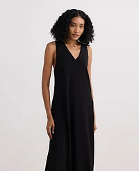 Crossed Chic Sleeveless Maxi Dress Black