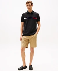 Tommy Hilfiger Men's Short Sleeve Embroidered Chest Stripe Polo Shirt