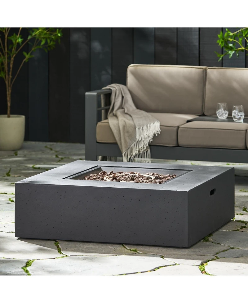 Modern Concrete Propane Fire Pit - 50,000 Btu