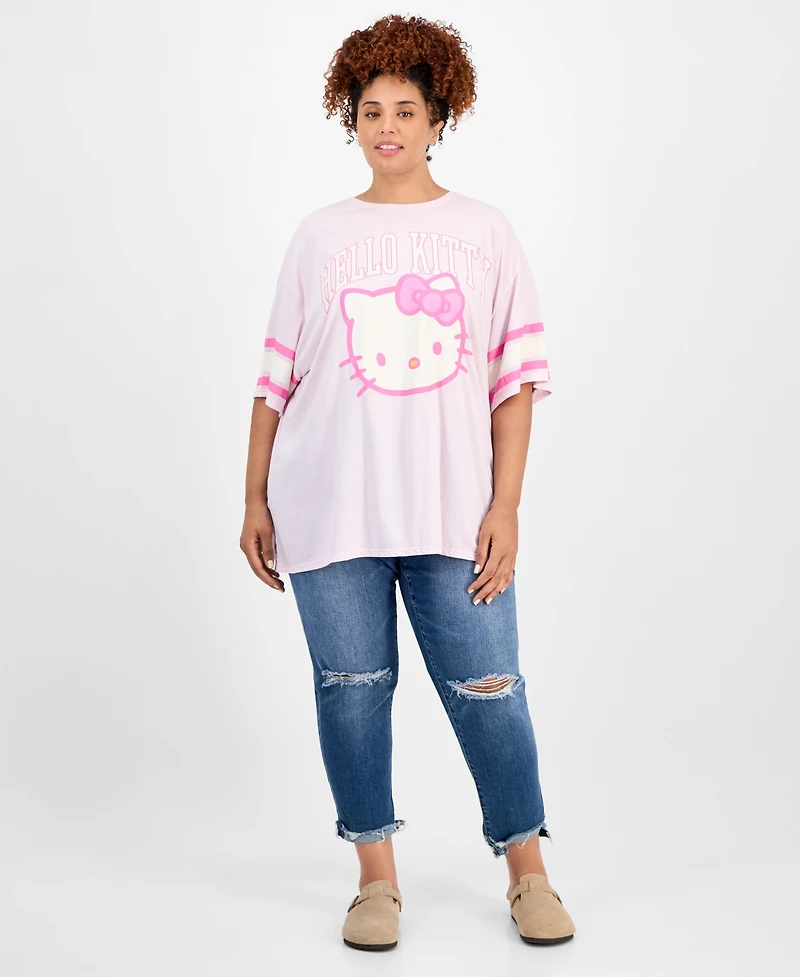 Grayson Threads, The Label Trendy Plus Varsity Hello Kitty T-Shirt