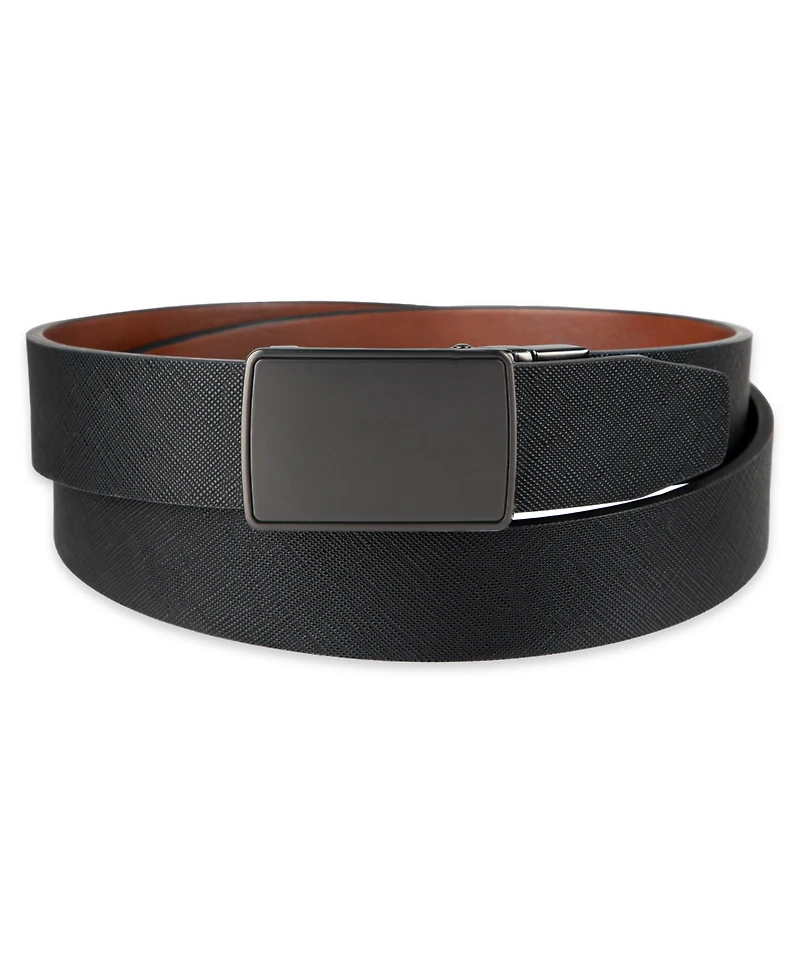 Alfani Men's 2-In-1 Reversible AlfaTech Custom Fit Pressure Locking Plaque Buckle Belt