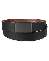 Alfani Men's 2-In-1 Reversible AlfaTech Custom Fit Pressure Locking Plaque Buckle Belt