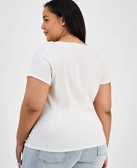 Hippie Rose Trendy Plus Henley Top