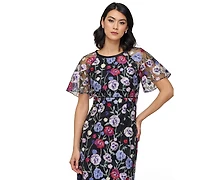 Js Collections Women's Embellished Short-Sleeve Midi Dress