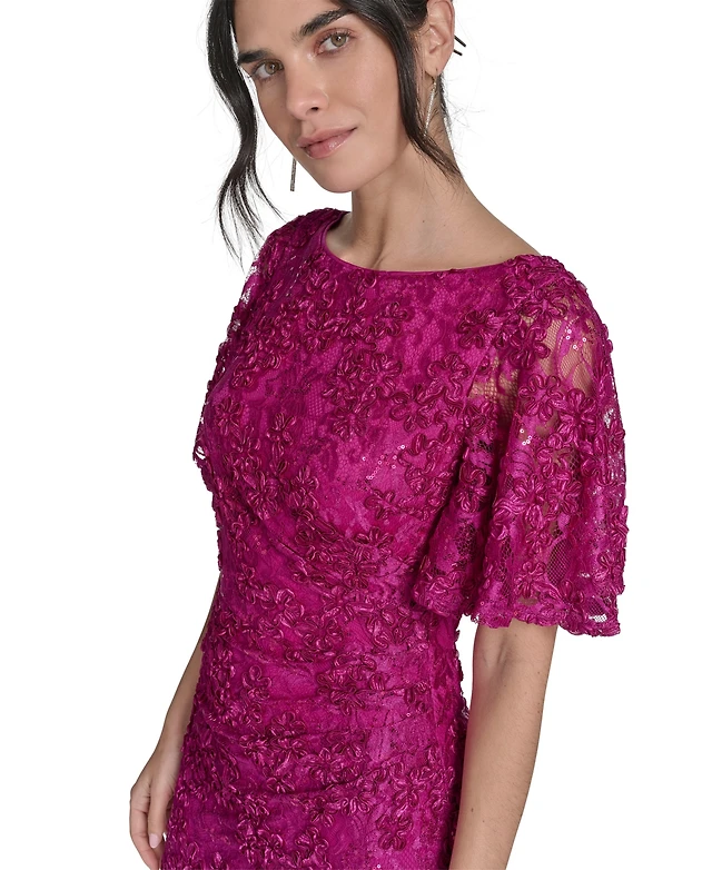 Puff Sleeve Jessica Howard Petite Lace Sheath Dress Jessica Howard