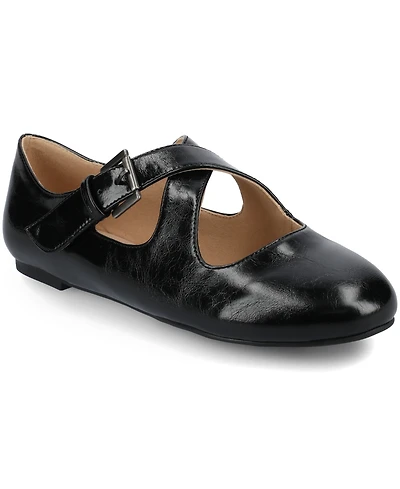 Journee Collection Women's Ivanna Almond Toe Mary Jane Flats