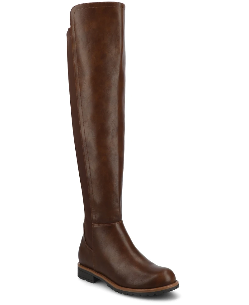Journee Collection Women's Morrigan Elastic Stretch Round Toe Casual Boots