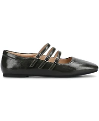 Journee Collection Women's Darlin Multi Strap Mary Jane Square Toe Flats
