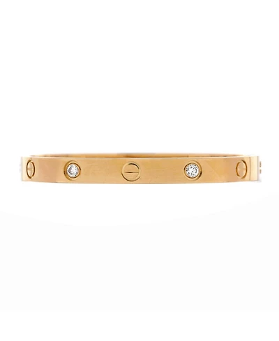 Pre-Owned Cartier Love 4 Diamond Bracelet 18K Gold with Diamonds