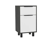 Stylish Contemporary Nightstand in Smokey Tone for Bedroom Storage