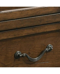 Maderne Traditional Wood 3-Drawer Nightstand, Antique Walnut/Brown