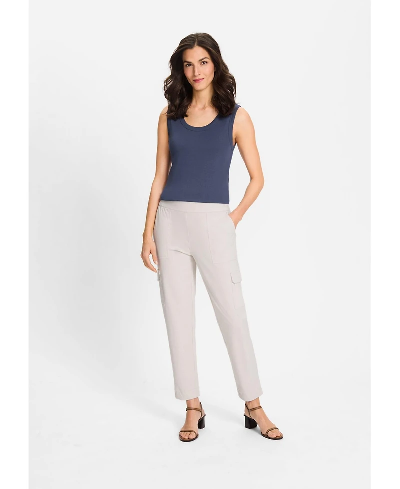 Olsen Women's Mona Fit Straight Cropped Cargo Pant