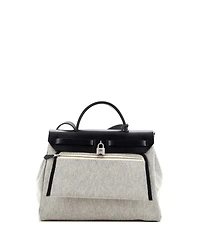Pre-Owned Hermes 31 Herbag Zip Pegase Pop Toile and Leather