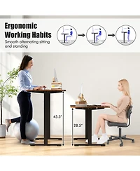 55 Inch Electric Standing Desk Adjustable with Cable Management Hole