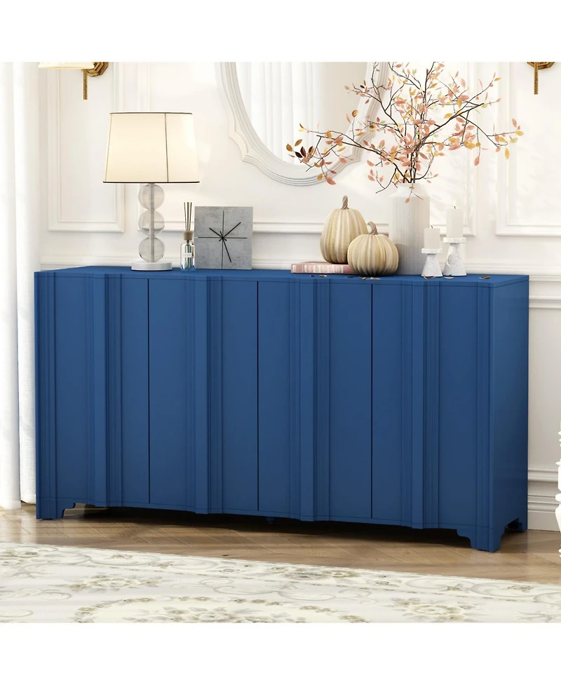 Linear Accent Sideboard - Pine Veneer