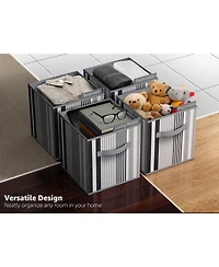 Sorbus 11 Inch Foldable Fabric Storage Cube Bin with Handles - for Organizing Pantry, Closet, Nursery, Playroom, & More