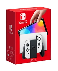 Nintendo Switch White Oled Console with Pikmin 1 + 2, Surge Accessory Gaming Kit, MightySkins Console and Controller Skin Voucher and 1 Year Cps Exten