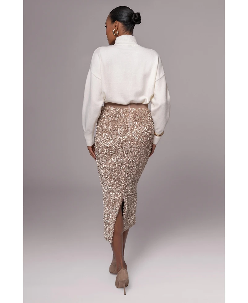Jluxlabel Women's Sequin Midi Skirt
