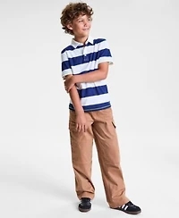 Epic Threads Little Big Boys Striped Rugby Polo Shirt Durable Twill Cargo Pants Exclusively At Macys
