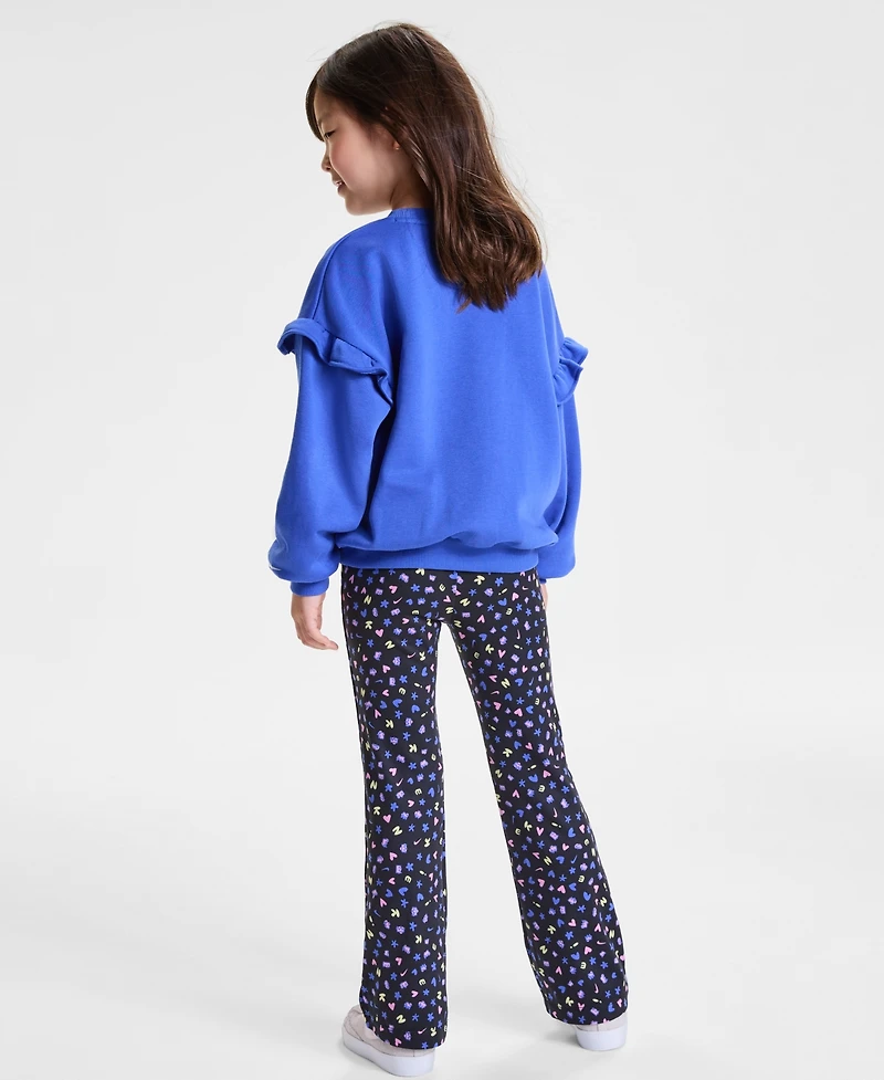 Nike Little Girls 2-Piece Essentials Top and Allover Print Femme Leggings Set