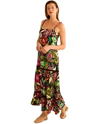 Vince Camuto Women's Printed Tiered Maxi Dress