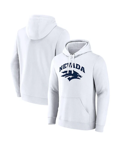 Fanatics Men's White Nevada Wolf Pack Primary Logo Pullover Hoodie