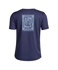 Adidas Big Boys and Girls Navy Sporting Kansas City Local Wrap T-Shirt