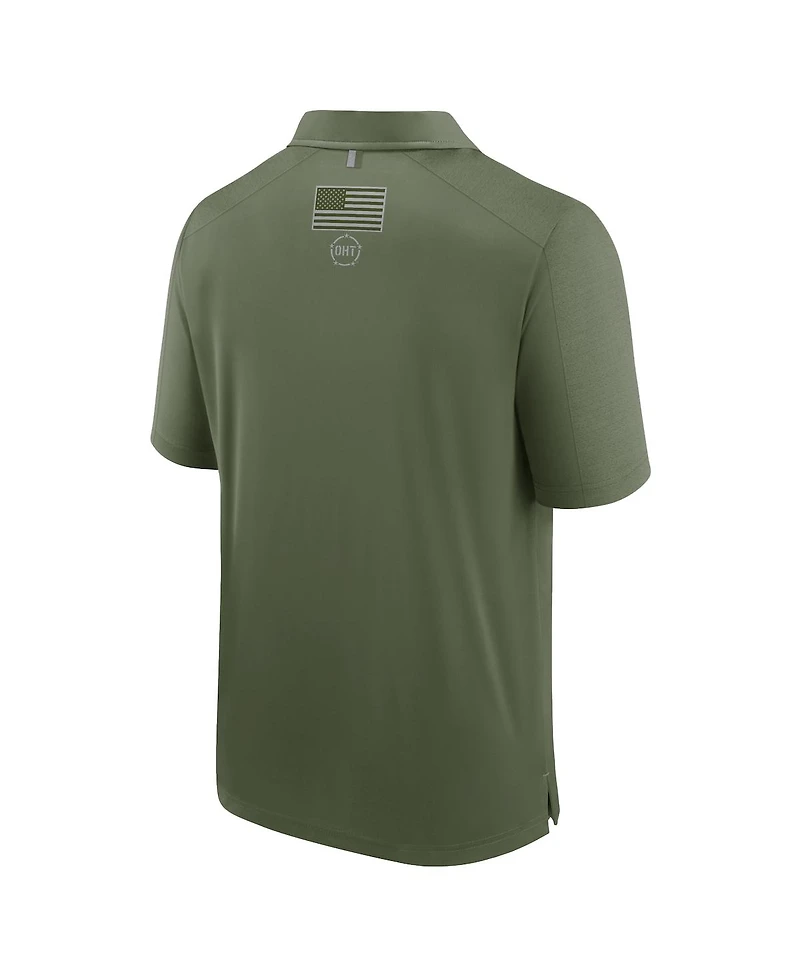 Fanatics Men's Olive Notre Dame Fighting Irish Oht Defender Polo Shirt
