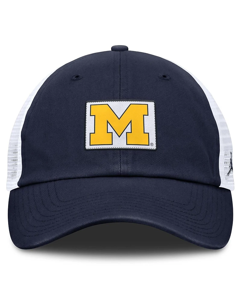 Jordan Men's Navy/White Michigan Wolverines Primetime Club Trucker Adjustable Hat