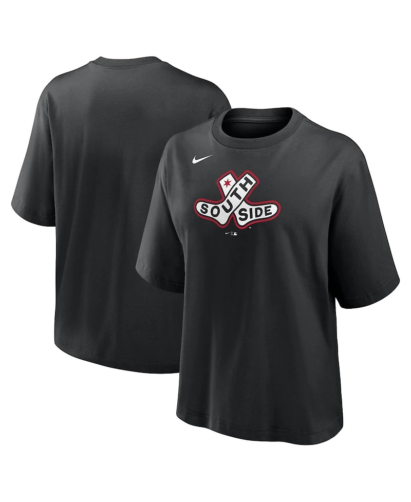 Nike Women's Black Chicago White Sox 2025 City Connect Logo Boxy T-Shirt