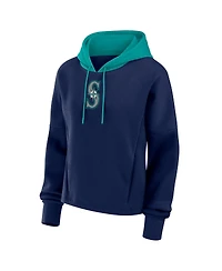 Fanatics Women's Navy Seattle Mariners Oversized Legacy Favorite Spectator Pullover Hoodie