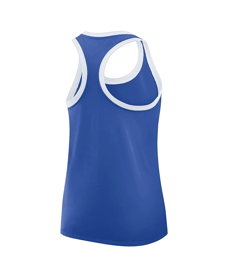 Nike Women's Royal Duke Blue Devils Primetime Tri-Blend Racerback Tank Top