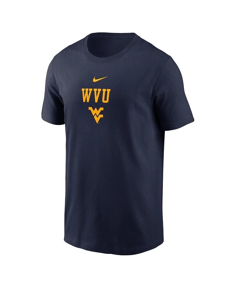 Nike Men's Navy West Virginia Mountaineers 2-Hit Stacked T-Shirt