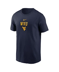 Nike Men's Navy West Virginia Mountaineers 2-Hit Stacked T-Shirt
