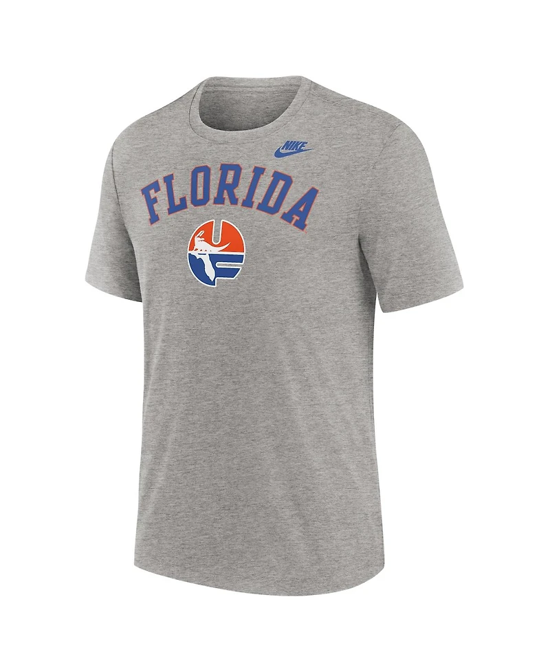 Nike Men's Heather Gray Florida Gators Legacy Arch Tri-Blend T-Shirt