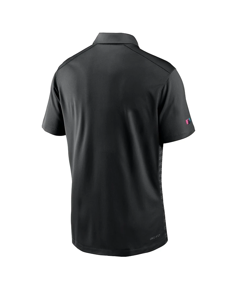 Nike Men's Black Miami Marlins 2025 City Connect Authentic Collection Victory Performance Polo Shirt