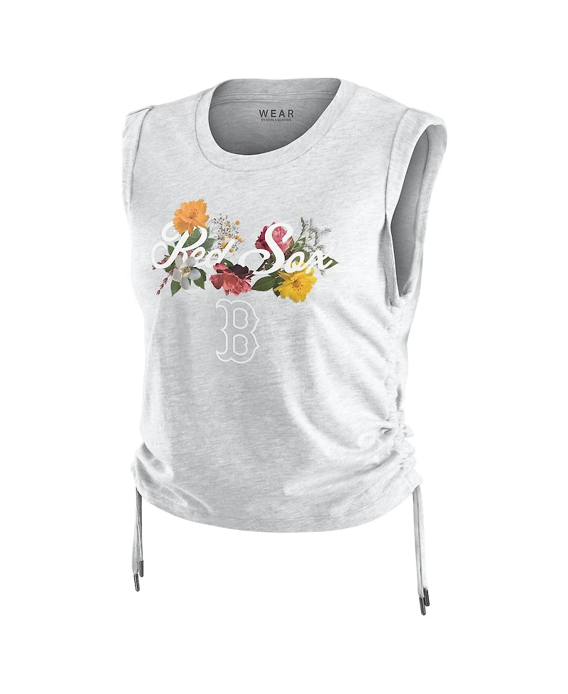 Wear by Erin Andrews Women's Heather Gray Boston Red Sox Cinched Tank Top