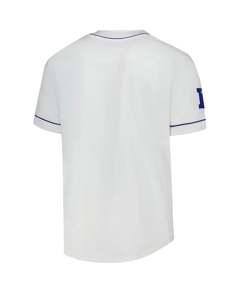 Starter Men's White Minnesota Vikings Relay Full-Button Baseball Jersey