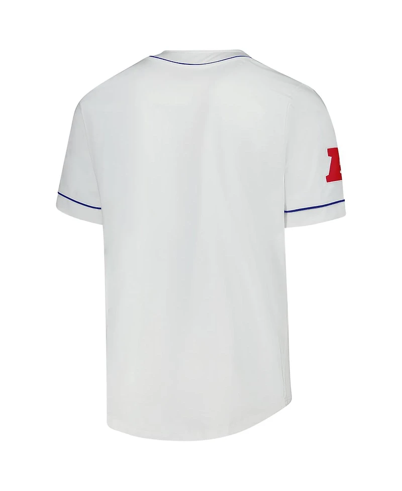 Starter Men's White Indianapolis Colts Relay Vintage Full-Button Baseball Jersey