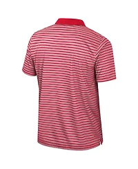 Colosseum Men's Red Wisconsin Badgers Striped Polo Shirt