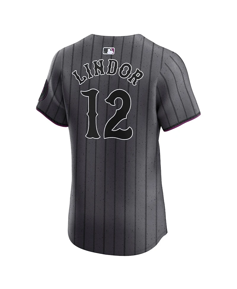 Nike Men's Francisco Lindor Gray New York Mets City Connect Elite Jersey