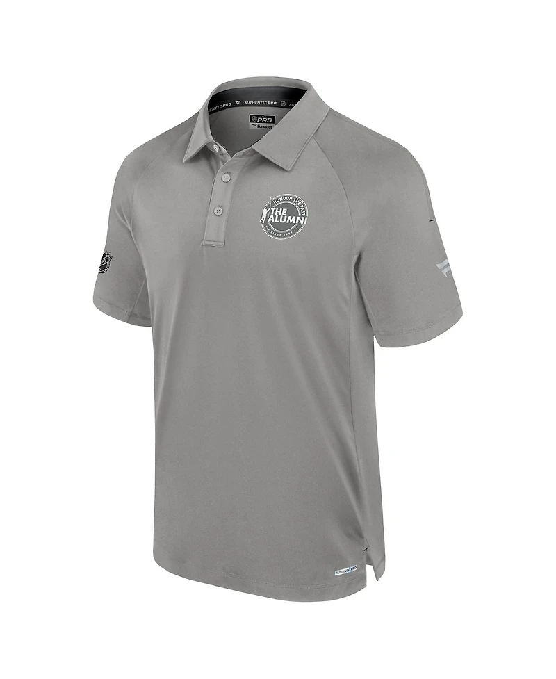 Fanatics Men's Gray Authentic Pro the Alumni Polo Shirt