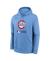 Nike Men's Light Blue Chicago Cubs Authentic Collection Lockup Alternate Logo Performance Pullover Hoodie